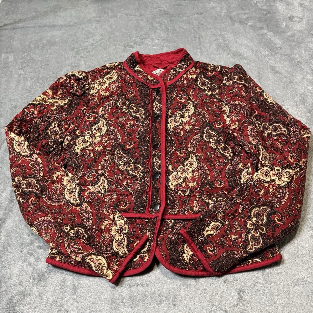Free People S Red Zoey Mini Quilted Peplum Jacket At‎ Cherry Combo Cottage Indie